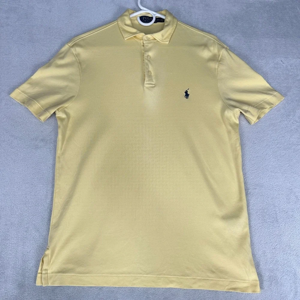 Polo Ralph Lauren Polo Shirt Mens XL Yellow Classic Pony Custom Fit